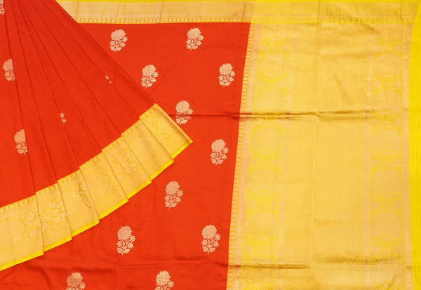 Red & Yellow Banaras Pattu Saree